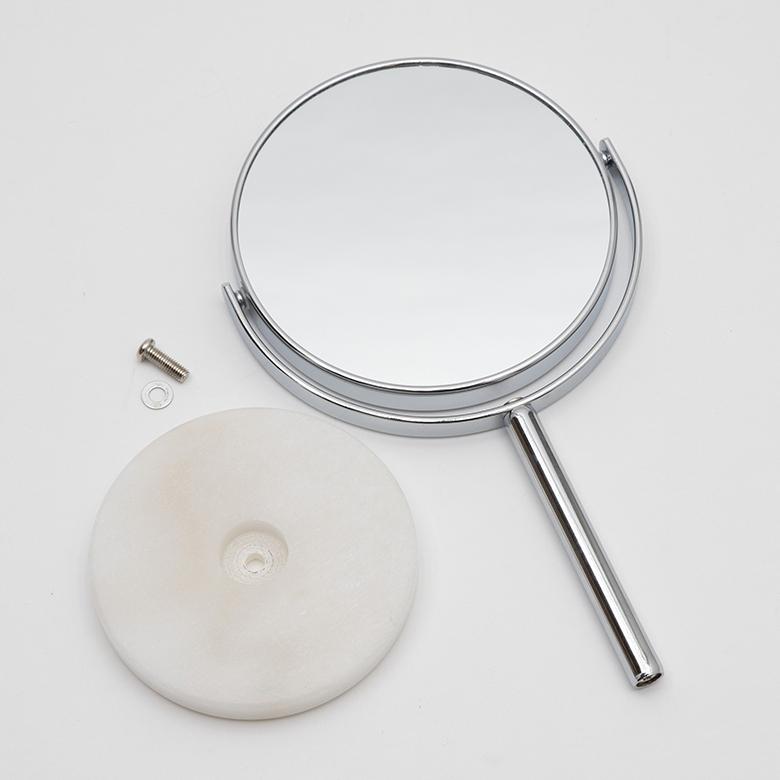 卓上ミラー スタンド 丸型 両面鏡 3倍 拡大鏡 天然大理石 スタンドミラー 鏡 卓上鏡 テーブルミラー 2面鏡 メイク 化粧鏡 ラウンド ミラー ホテル 66735 | ELEMENTS（インテリア） | 18