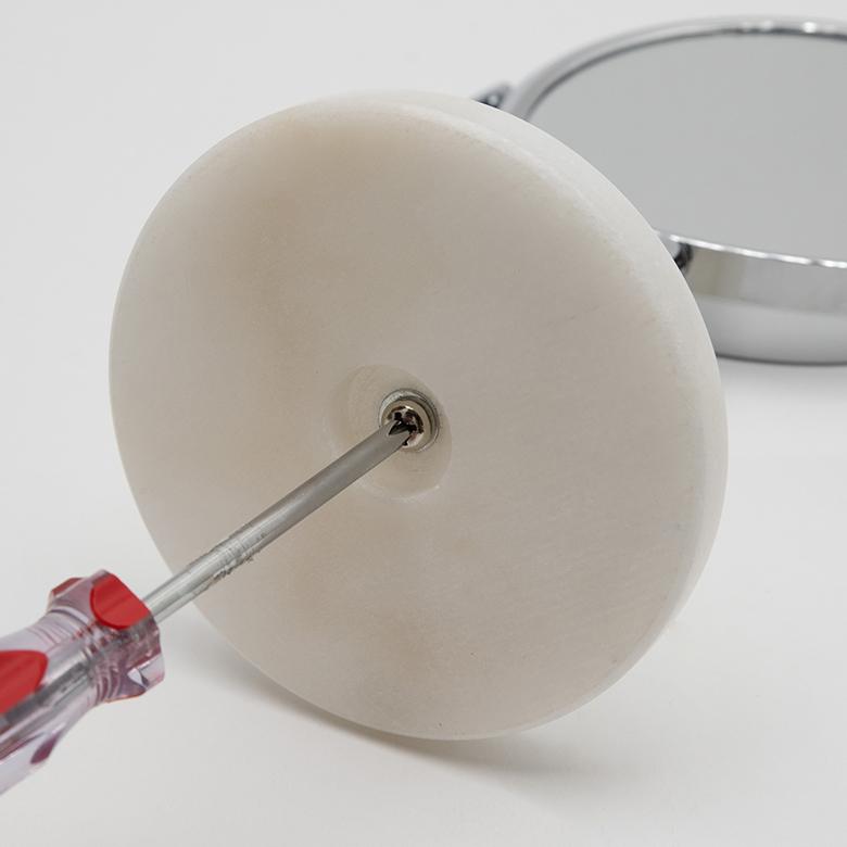 卓上ミラー スタンド 丸型 両面鏡 3倍 拡大鏡 天然大理石 スタンドミラー 鏡 卓上鏡 テーブルミラー 2面鏡 メイク 化粧鏡 ラウンド ミラー ホテル 66735 | ELEMENTS（インテリア） | 19