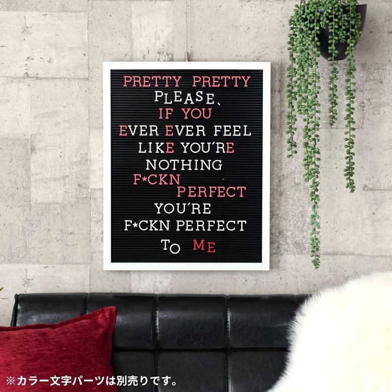 レターボード 文字パーツ付き 幅40cm 長方形 英文字 数字 結婚式 サインボード メッセージボード ウェルカムボード Mサイズ ブラック 66751 | ELEMENTS（インテリア） | 09