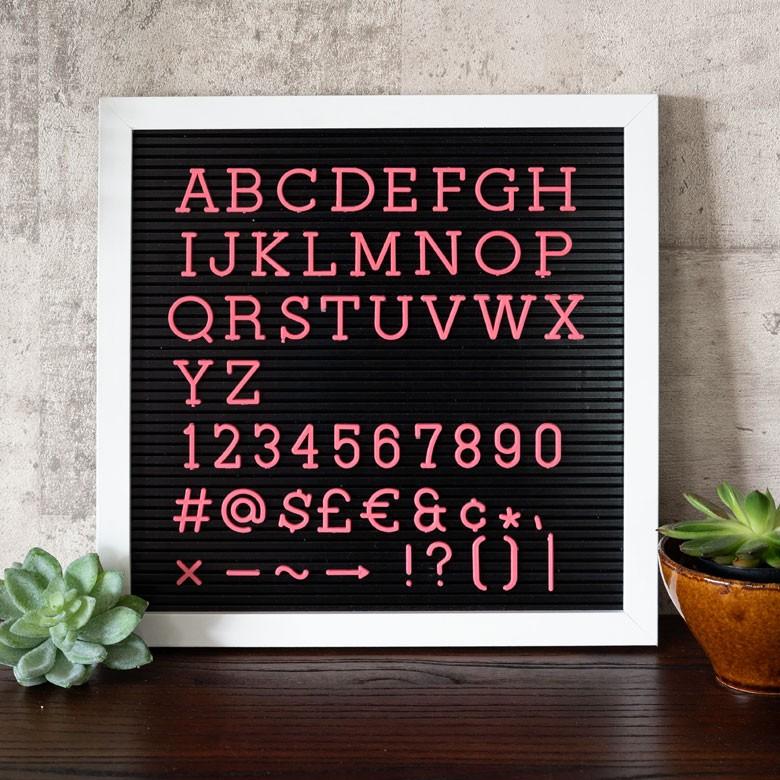 レターボード用文字パーツ アルファベット 英字 数字 191ピース ピンク 結婚式 サインボード メッセージボード ウェルカムボード テキストパーツ 66756 | ブランド登録なし | 11