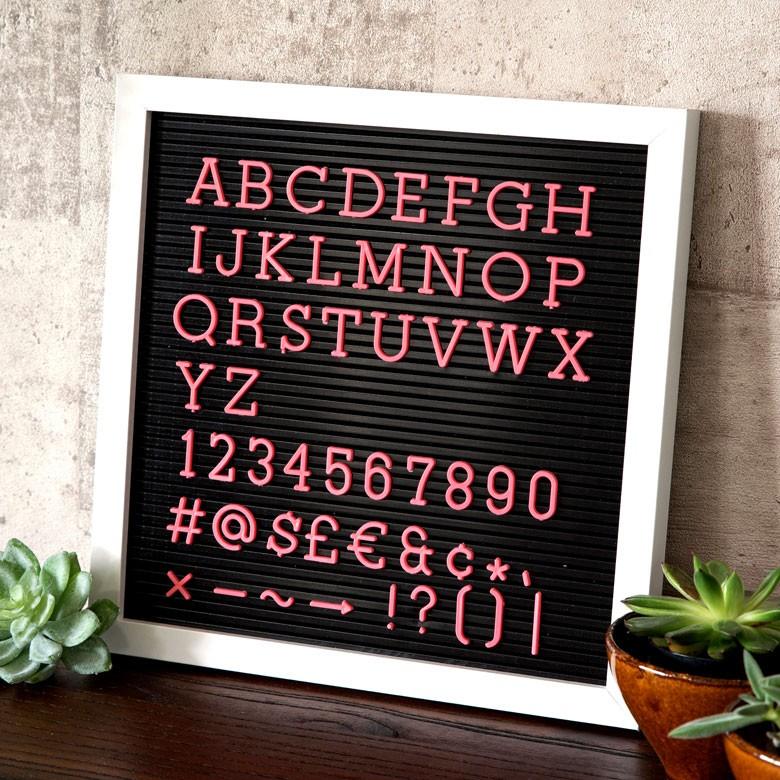 レターボード用文字パーツ アルファベット 英字 数字 191ピース ピンク 結婚式 サインボード メッセージボード ウェルカムボード テキストパーツ 66756 | ブランド登録なし | 03