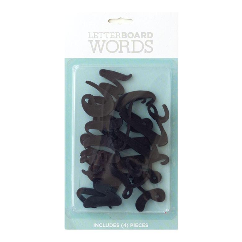 レターボード用文字パーツ 4種 英語 筆記体 ブラック サインボード メッセージボード ウェルカムボード テキストパーツ 66761 | ELEMENTS（インテリア） | 06
