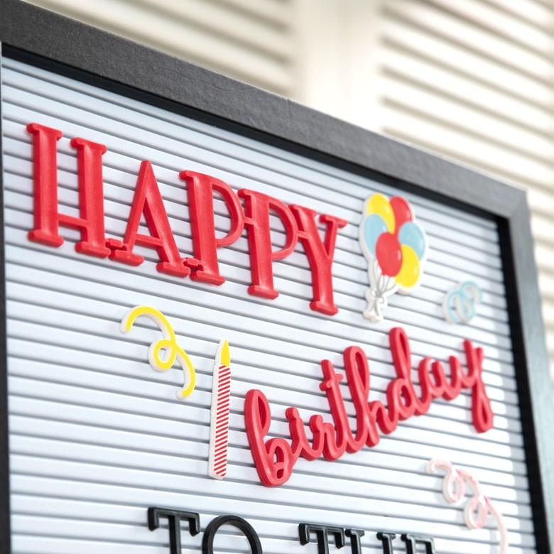 レターボード用文字パーツ 4種 英語 筆記体 レッド サインボード メッセージボード ウェルカムボード テキストパーツ 66762 | ELEMENTS（インテリア） | 03