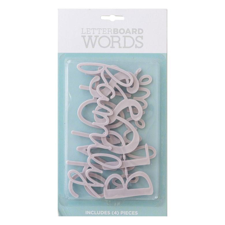 レターボード用文字パーツ 4種 英語 筆記体 グレー サインボード メッセージボード ウェルカムボード テキストパーツ 66764 | ELEMENTS（インテリア） | 06