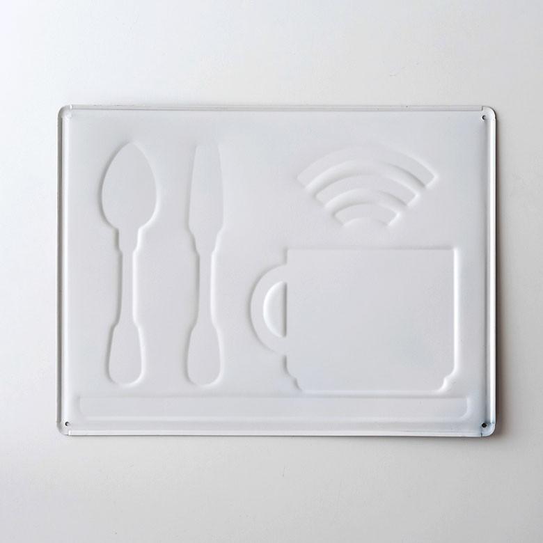 サインボード ブリキボード ブリキ サインプレート 壁掛け オブジェ プレート 看板 ボード Wi-Fi 店舗用 インテリア レトロ ヴィンテージ アメリカ 雑貨 66796 | ELEMENTS（インテリア） | 06