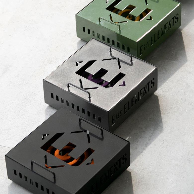 蚊取り線香立て 蚊取り線香ホルダー 蚊取り線香入れ ミリタリー風 スチール製 蚊遣り おしゃれ 蚊取り線香 蚊やり 香炉 カバー 667 | ELEMENTS（インテリア） | 14