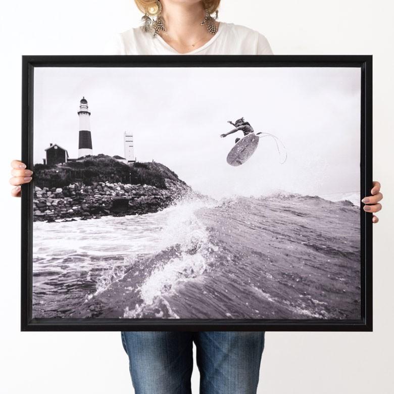 壁掛け アート フレーム アートパネル シーサイド サーフボード 71×56cm フォト 写真 黒 ブラック フレーム パネル インテリア 風景画 スタイリッシュ 66806 | ブランド登録なし | 02