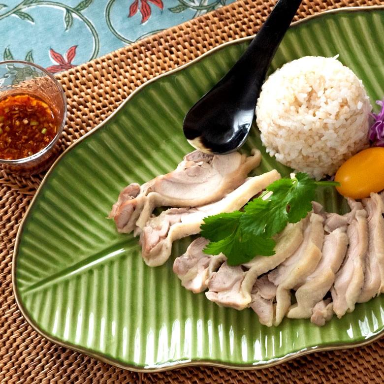 プレート 2枚セット 陶器 バナナリーフ柄 大皿 盛り皿 飾り皿 約33.9cm グリーン 食器 キッチン雑貨 アジアン エスニック 66810-stc2 | ブランド登録なし | 01
