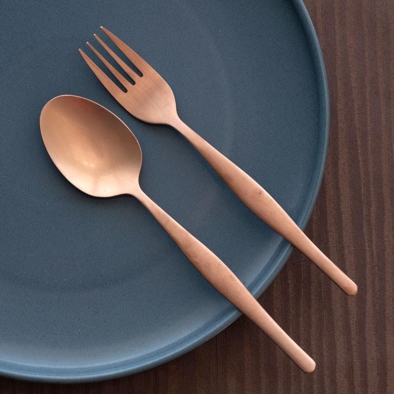 スプーン ディナースプーン マット ローズゴールド  つや消し ステンレス テーブルセッティング アンティーク ヴェリーノ キッチン用品 結婚祝 食洗機対応 66835 | ELEMENTS（インテリア） | 09