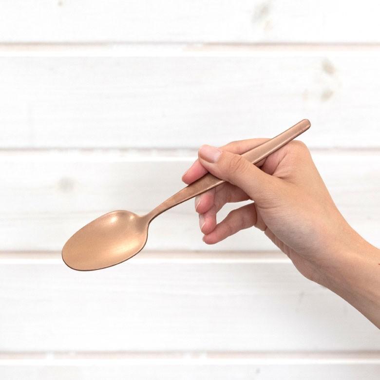 スプーン デザートスプーン マット ローズゴールド  つや消し ステンレス テーブルセッティング アンティーク ヴェリーノ キッチン用品 結婚祝 食洗機対応 66837 | ELEMENTS（インテリア） | 01