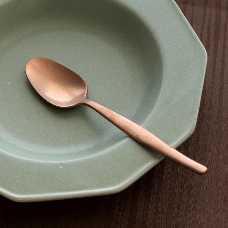 スプーン デザートスプーン マット ローズゴールド  つや消し ステンレス テーブルセッティング アンティーク ヴェリーノ キッチン用品 結婚祝 食洗機対応 66837 | ELEMENTS（インテリア） | 04