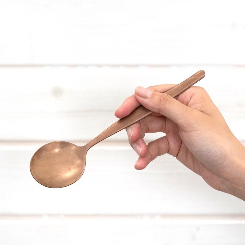 スプーン スープスプーン マット ローズゴールド  つや消し ステンレス テーブルセッティング アンティーク ヴェリーノ キッチン用品 結婚祝 食洗機対応 66839 | ELEMENTS（インテリア） | 01