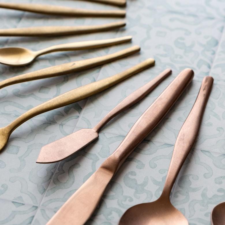 ナイフ バターナイフ マット ローズゴールド  つや消し ステンレス テーブルセッティング アンティーク ヴェリーノ キッチン用品 結婚祝 食洗機対応 66840 | ELEMENTS（インテリア） | 02