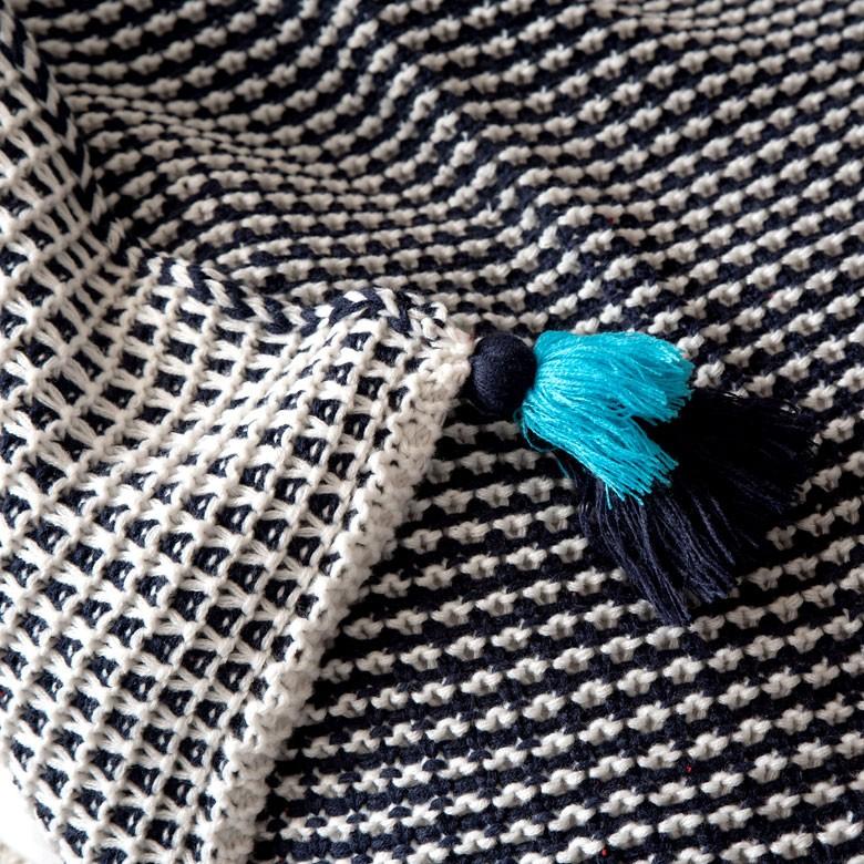 ニットブランケット 約100×140cm ブランケット 膝掛け タッセル付き 毛布 大判 おしゃれ 冬 肩掛 ふんわり ポンチョ 66887 | ブランド登録なし | 11