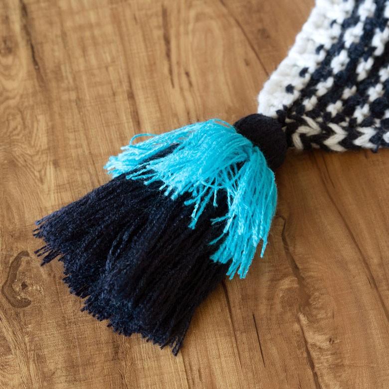 ニットブランケット 約100×140cm ブランケット 膝掛け タッセル付き 毛布 大判 おしゃれ 冬 肩掛 ふんわり ポンチョ 66887 | ブランド登録なし | 02