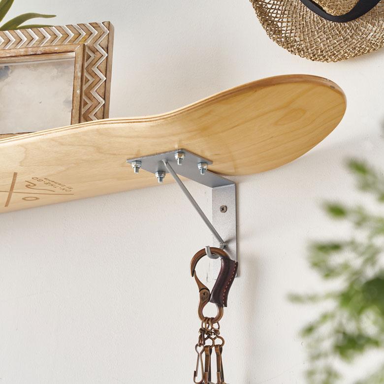 ウォールシェルフ スケートボード 木製 ラック ウォール シェルフ ウッド 棚 壁掛け 壁面 収納 幅約79cm 本物 ボード 西海岸 66890 | ELEMENTS（インテリア） | 13