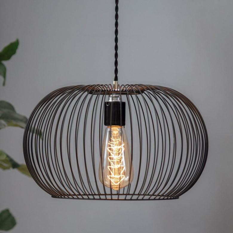 ワイヤー ランプシェード スチール Led E26 レトロ 北欧 ダイニング ブラック 照明 照明器具 おしゃれ リビング 1灯 カフェ風 Elements 通販 Yahoo ショッピング