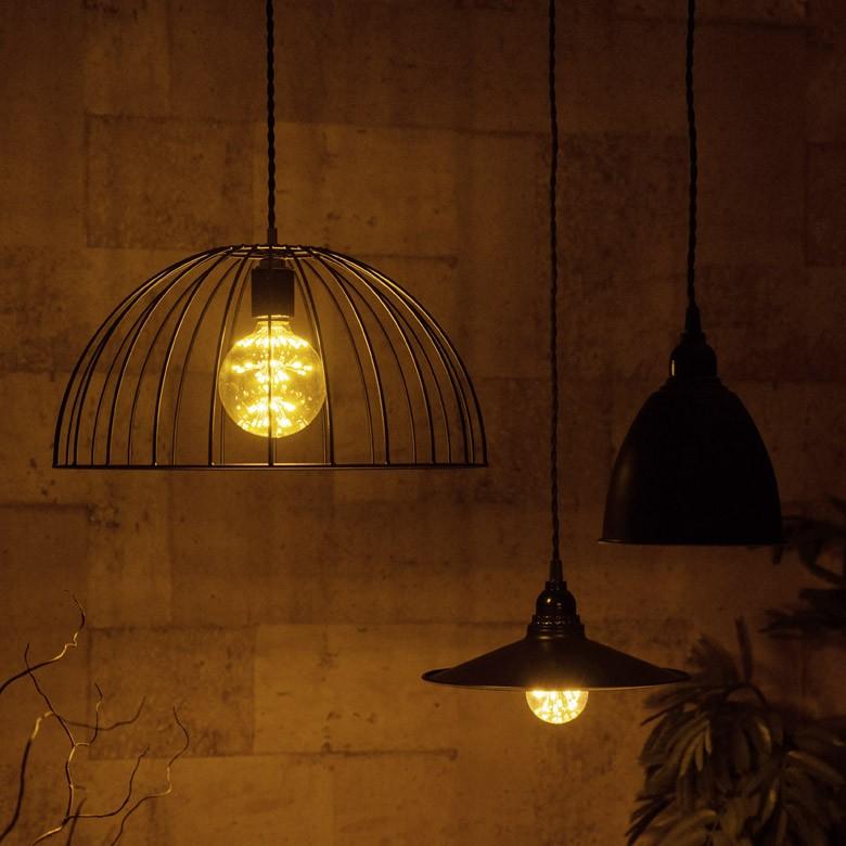 ELEMENTS ワイヤー ランプシェード スチール led E26 レトロ 北欧