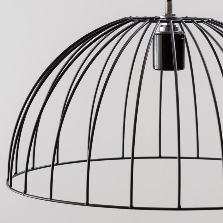 ワイヤー ランプシェード スチール led E26 レトロ 北欧 ダイニング ブラック 照明 照明器具 おしゃれ リビング  1灯 カフェ風 66902 | ELEMENTS（インテリア） | 07