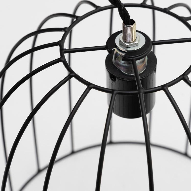 ワイヤー ランプシェード スチール led E26 レトロ 北欧 ダイニング ブラック 照明 照明器具 おしゃれ リビング  1灯 カフェ風 66903 | ELEMENTS（インテリア） | 07