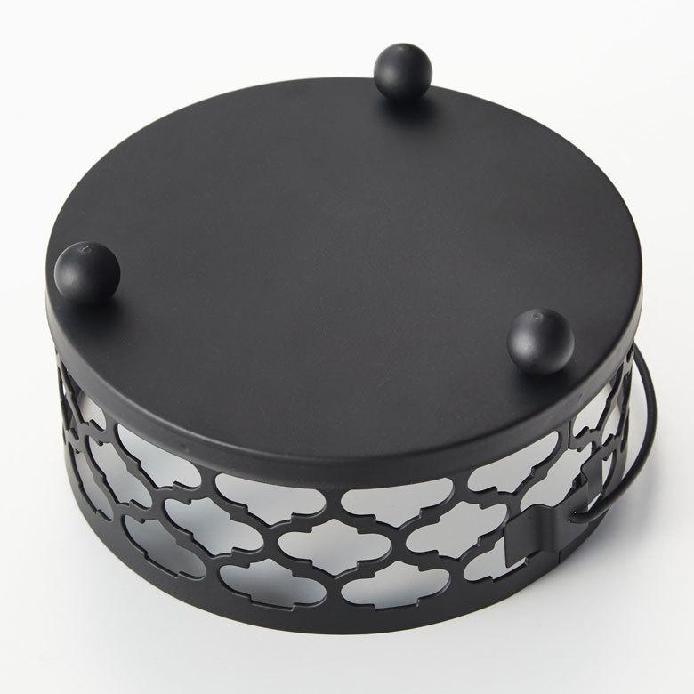 蚊取り 線香 入れ 蓋付き 円形 モロッカン柄 スチール製 ブラック ゴールド シルバー ホルダー 蚊遣り かやり 蚊やり ランタン 西海岸 リゾート  6691 | ELEMENTS（インテリア） | 20