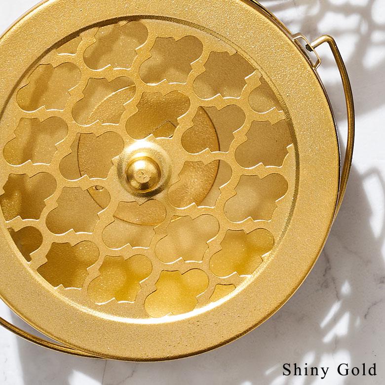 蚊取り 線香 入れ 蓋付き 円形 モロッカン柄 スチール製 ブラック ゴールド シルバー ホルダー 蚊遣り かやり 蚊やり ランタン 西海岸 リゾート  6691 | ELEMENTS（インテリア） | 08
