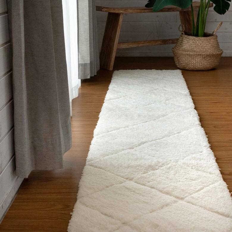 ラグマット 約 45 × 240 cm ノンスリップ 加工 凹凸 3D 立体ラグ カーペット マット 滑り止め おしゃれ 床暖房対応 ホットカーペット対応 66927 | ブランド登録なし | 07