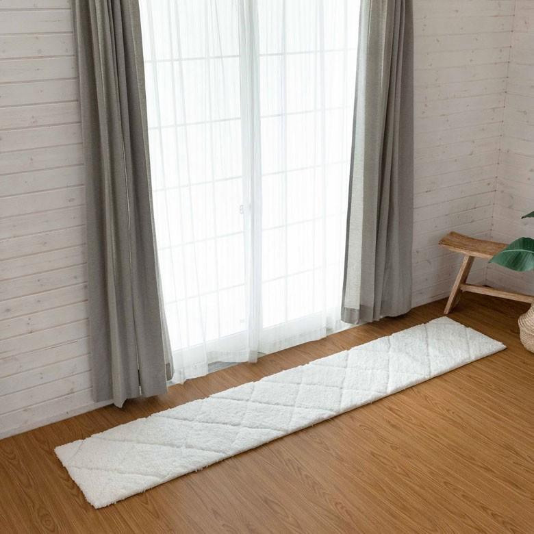 ラグマット 約 45 × 240 cm ノンスリップ 加工 凹凸 3D 立体ラグ カーペット マット 滑り止め おしゃれ 床暖房対応 ホットカーペット対応 66927 | ブランド登録なし | 08