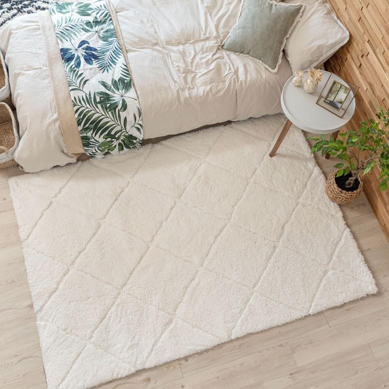 ラグ ラグマット 約 140 × 200 cm ノンスリップ 加工 凹凸 3D 立体ラグ カーペット マット 滑り止め おしゃれ 床暖房対応 ホットカーペット対応 66929 | ブランド登録なし | 13