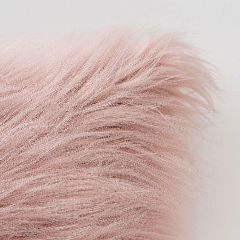 クッションカバー 約45×45cm 正方形 フェイクファー ふわふわ ソファークッション ベッドクッション ピンク ベージュ フェミニン おしゃれ 6692 | ブランド登録なし | 05