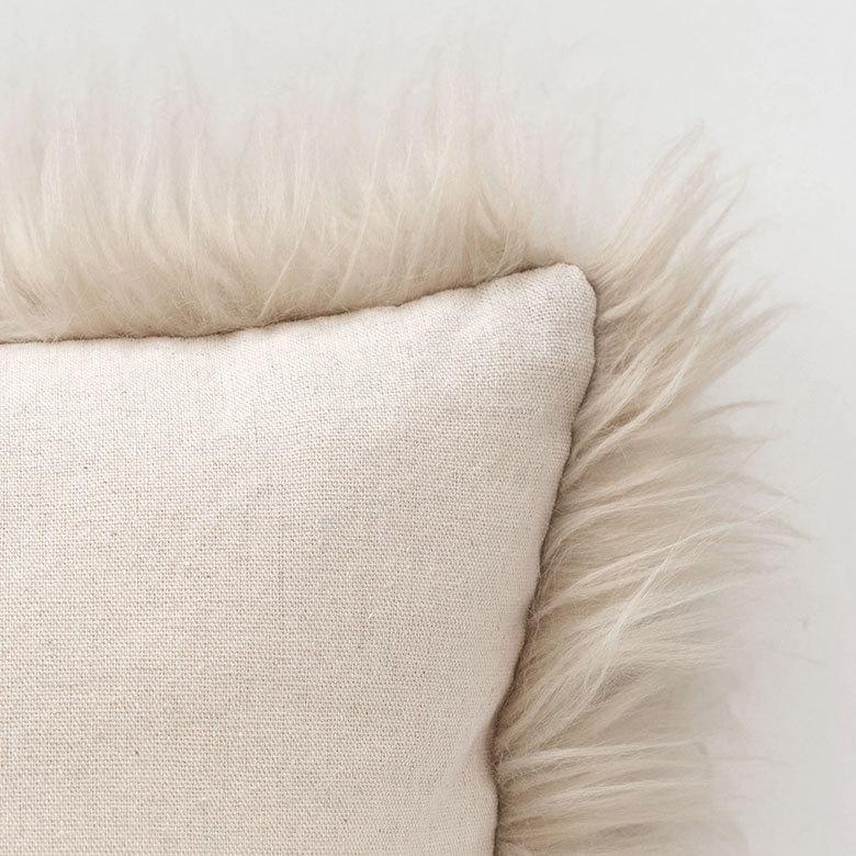 クッションカバー 約45×45cm 正方形 フェイクファー ふわふわ ソファークッション ベッドクッション ピンク ベージュ フェミニン おしゃれ 6692 | ブランド登録なし | 09