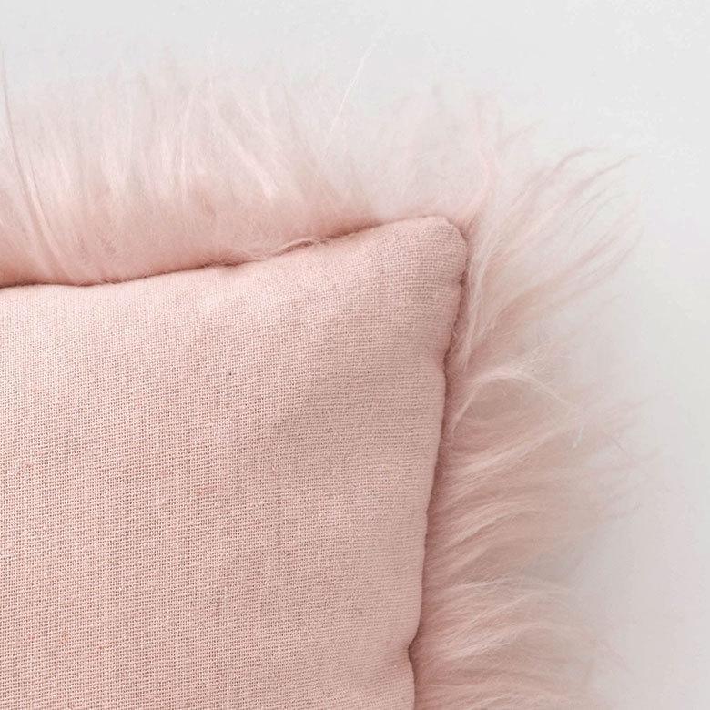 クッションカバー 約45×45cm 正方形 フェイクファー ふわふわ ソファークッション ベッドクッション ピンク ベージュ フェミニン おしゃれ 6692 | ブランド登録なし | 10
