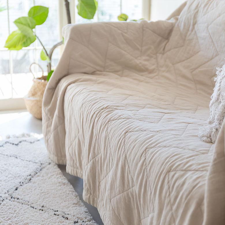 マルチカバー ソファ シェブロン柄 大判 長方形  W約150cm コットン 綿 洗える ウォッシャブル 北欧 肌がけ 薄手 66931 | ELEMENTS（インテリア） | 10