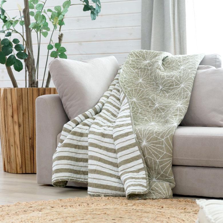 マルチカバー ソファー 長方形 コットン 幾何学模様 ストライプ ジオ