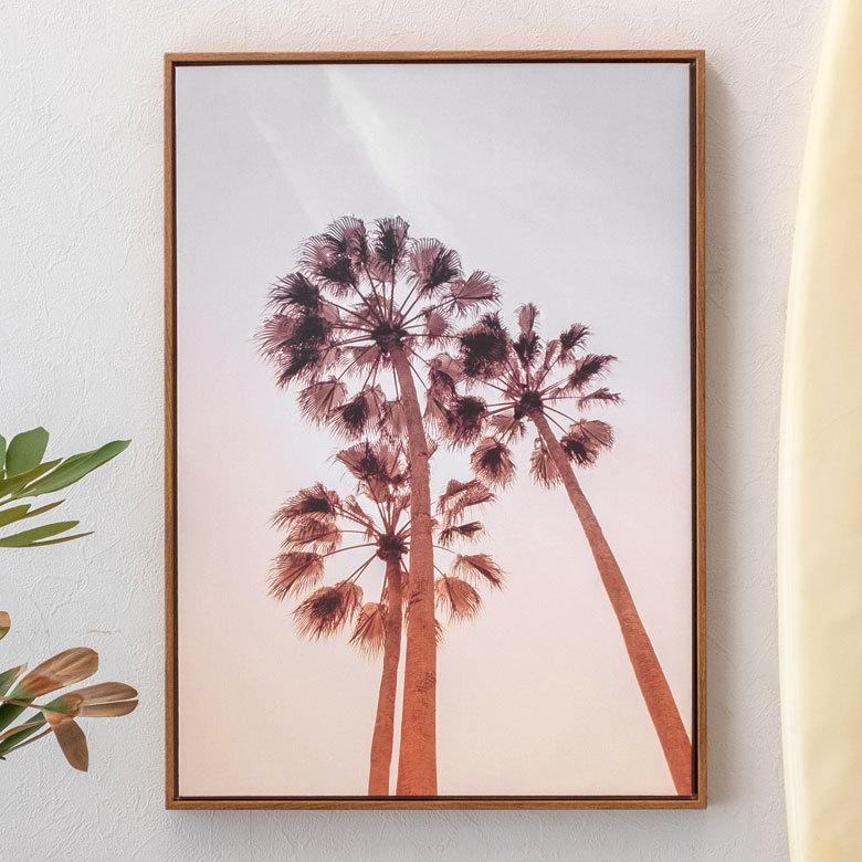 アートパネル パームツリー 植物 写真 空 夕日 アートフレーム アートフレーム 額 アートポスター 約50cm 70cm 壁掛け インテリア おしゃれ Elements 通販 Paypayモール