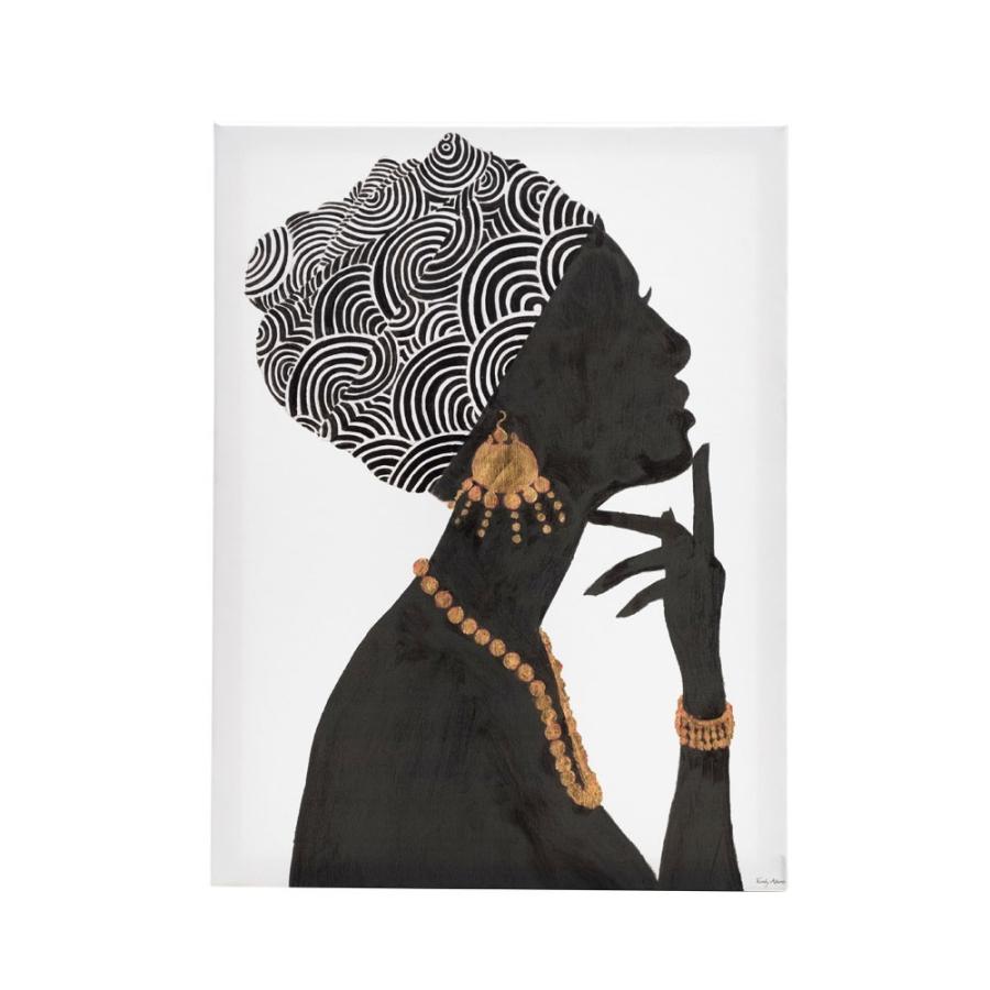 アートパネル 女性 横向き キャンパス 幅37.5cm 高さ50cm アフリカン 絵 アート アート 壁掛 リゾート ウォールデコレーション おしゃれ  ウーマン 66963 | ブランド登録なし | 17