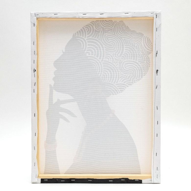 アートパネル 女性 横向き キャンパス 幅37.5cm 高さ50cm アフリカン 絵 アート アート 壁掛 リゾート ウォールデコレーション おしゃれ  ウーマン 66963 | ブランド登録なし | 06