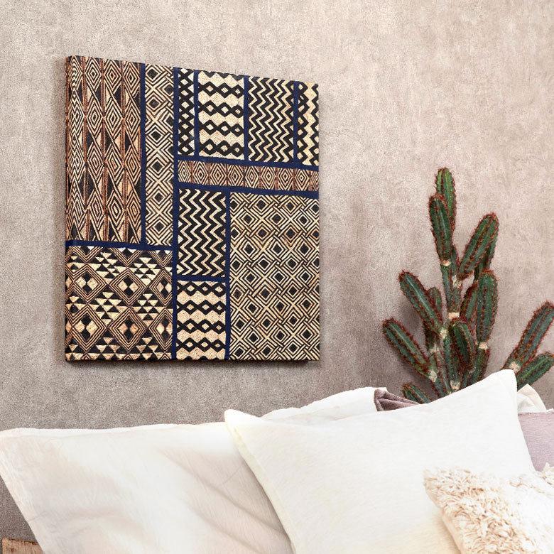 アートパネル ネイティブ柄 キャンパス 幅50cm 高さ50cm 正方形