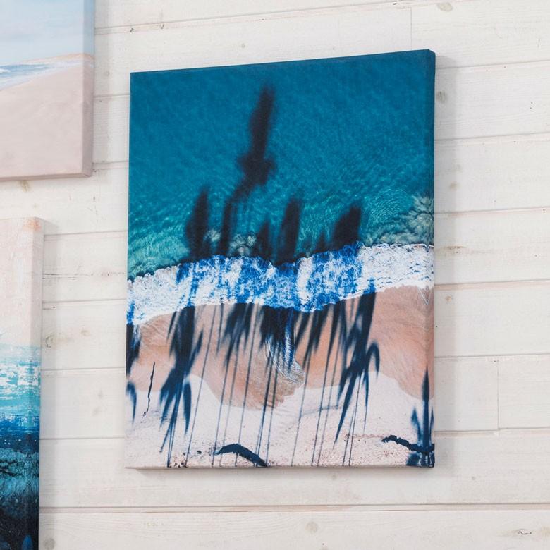 アートパネル 海 キャンパス 50cm 40cm 絵 アート キャンパスアート 壁掛 西海岸 ハワイ グアム バリ ビーチ ウォールデコレーション おしゃれ サーフィン 66967｜elements