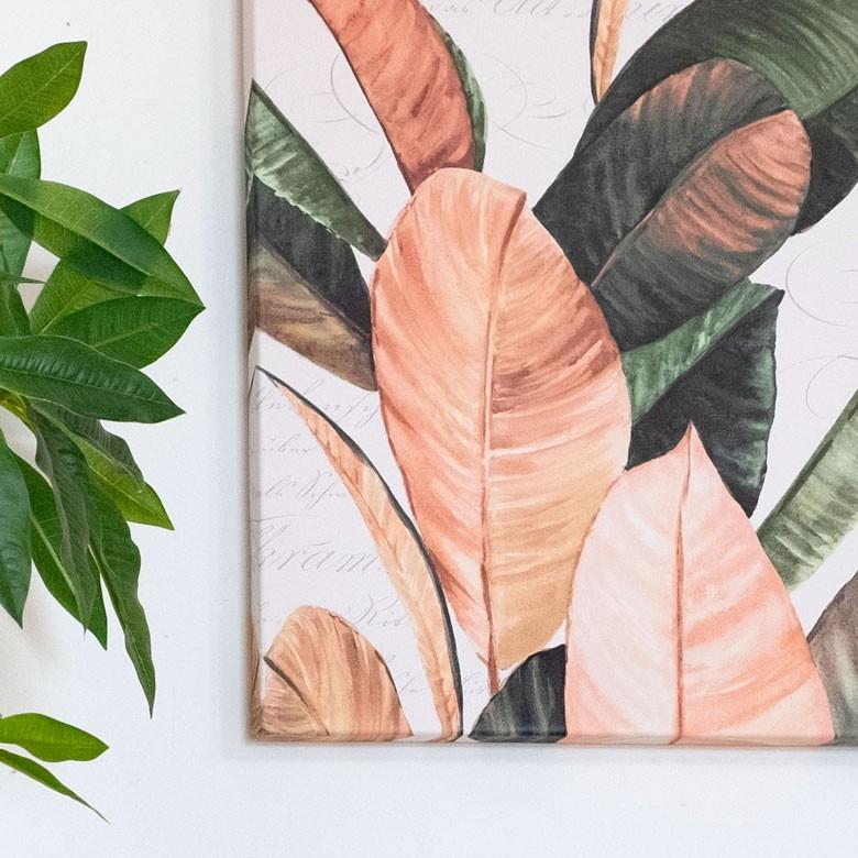 ELEMENTS（インテリア） アートパネル リーフ ゴムの木