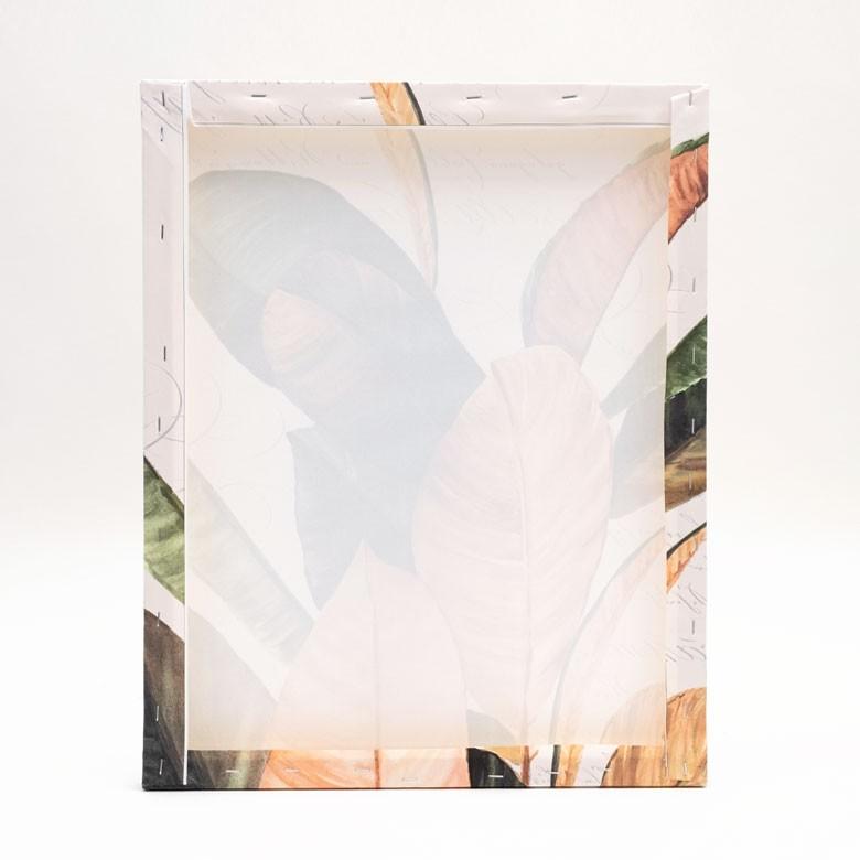 アートパネル リーフ ゴムの木 キャンパス 幅40cm 高さ50cm 正方形 グリーン ボタニカル 壁掛け インテリア おしゃれ 北欧 南国 ウォールデコレーション 66974 | ELEMENTS（インテリア） | 07