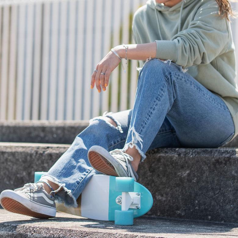 スケートボード ミニ クルージング ボード ペニータイプ ブルー 青 小さめ 子供 西海岸 インテリア 飾り オブジェ アウトドア スケボー おしゃれ 66981-bl | ブランド登録なし | 12