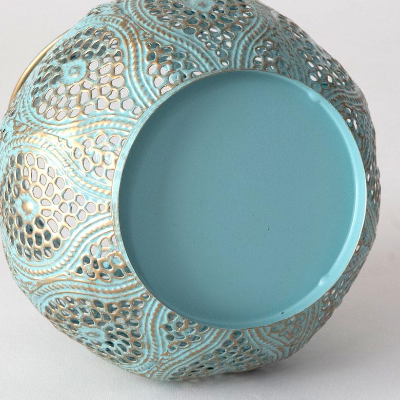 キャンドルホルダー キャンドル ランタン ライト アラベスク ブルー ホワイト 小物入れ フラワーベース モロッカン アンティーク風 66982 | ELEMENTS（インテリア） | 21