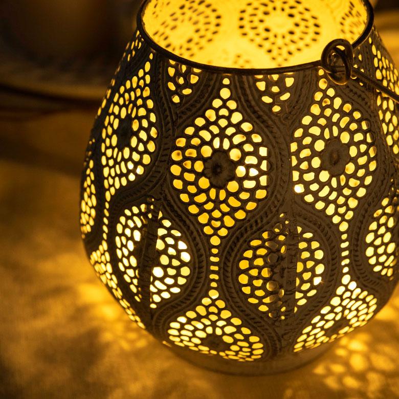 キャンドルホルダー キャンドル ランタン ライト アラベスク ブルー ホワイト 小物入れ フラワーベース モロッカン アンティーク風 66982 | ELEMENTS（インテリア） | 04