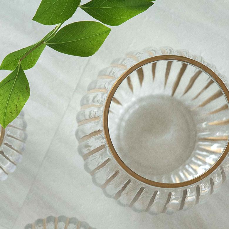 フラワーベース クリア ガラス 花瓶 Mサイズ アンティーク ゴールド 花器 一輪挿し 生花 置き物 北欧 かわいい リゾート アジアン インテリア 66984 | ブランド登録なし | 10