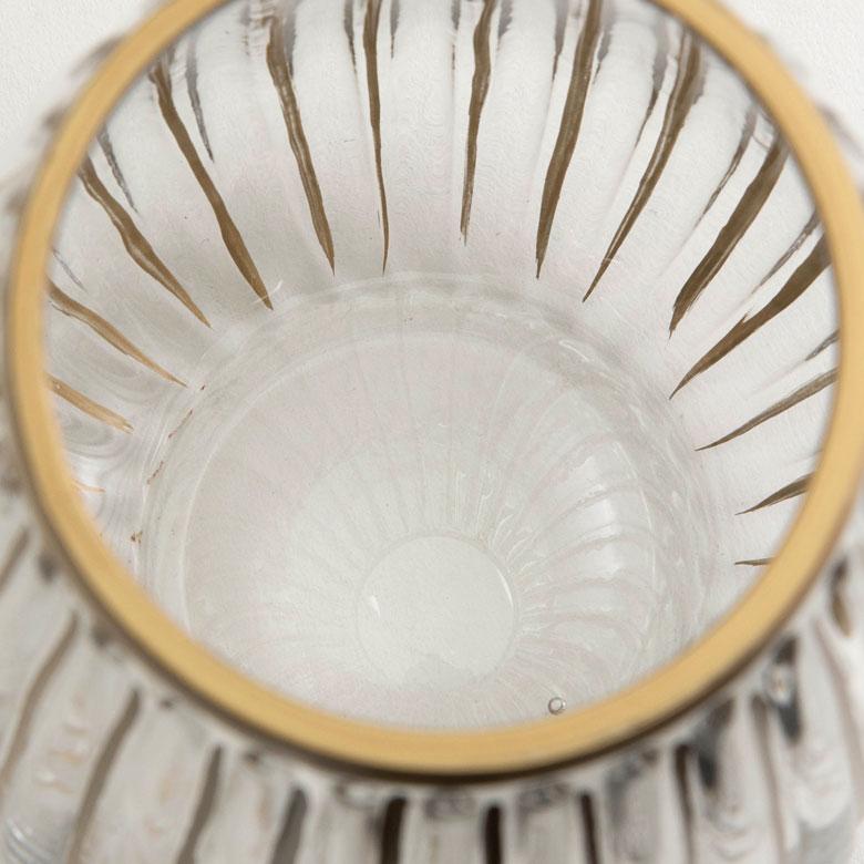 フラワーベース クリア ガラス 花瓶 Mサイズ アンティーク ゴールド 花器 一輪挿し 生花 置き物 北欧 かわいい リゾート アジアン インテリア 66984 | ブランド登録なし | 06