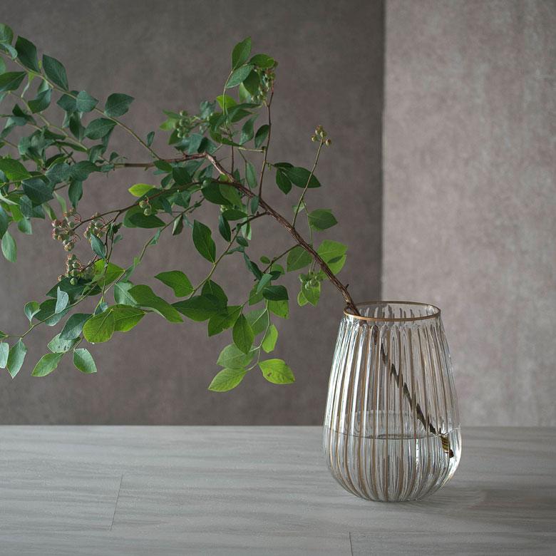 フラワーベース クリア ガラス 花瓶 Mサイズ アンティーク ゴールド 花器 一輪挿し 生花 置き物 北欧 かわいい リゾート アジアン インテリア 66984 | ブランド登録なし | 09