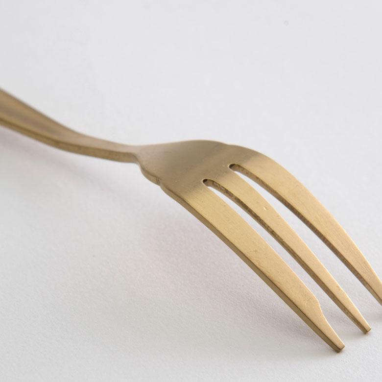 フォーク ケーキフォーク マット ゴールド色 金色 つや消し ステンレス テーブルセッティング ヴェリーノ キッチン用品 結婚祝 食洗機対応 66985 | ELEMENTS（インテリア） | 06
