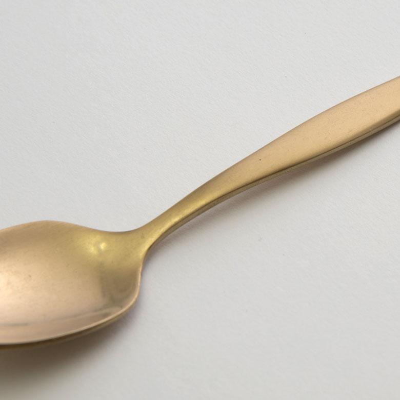 スプーン ティースプーン  マット ゴールド色 金色 つや消し ステンレス テーブルセッティング ヴェリーノ キッチン用品 結婚祝 食洗機対応 66986 | ELEMENTS（インテリア） | 06