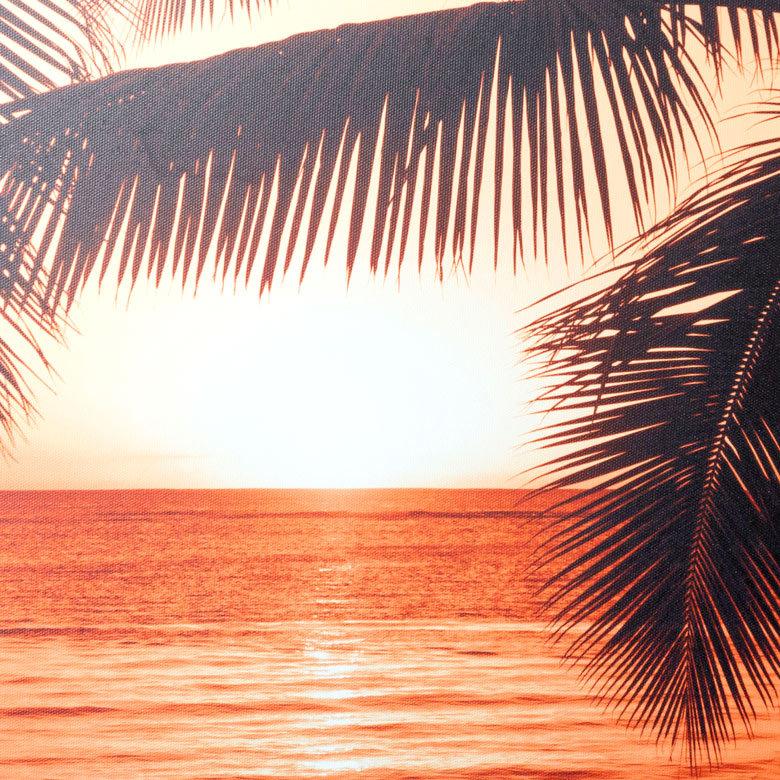 招き猫椰子の木手書きキャンパス